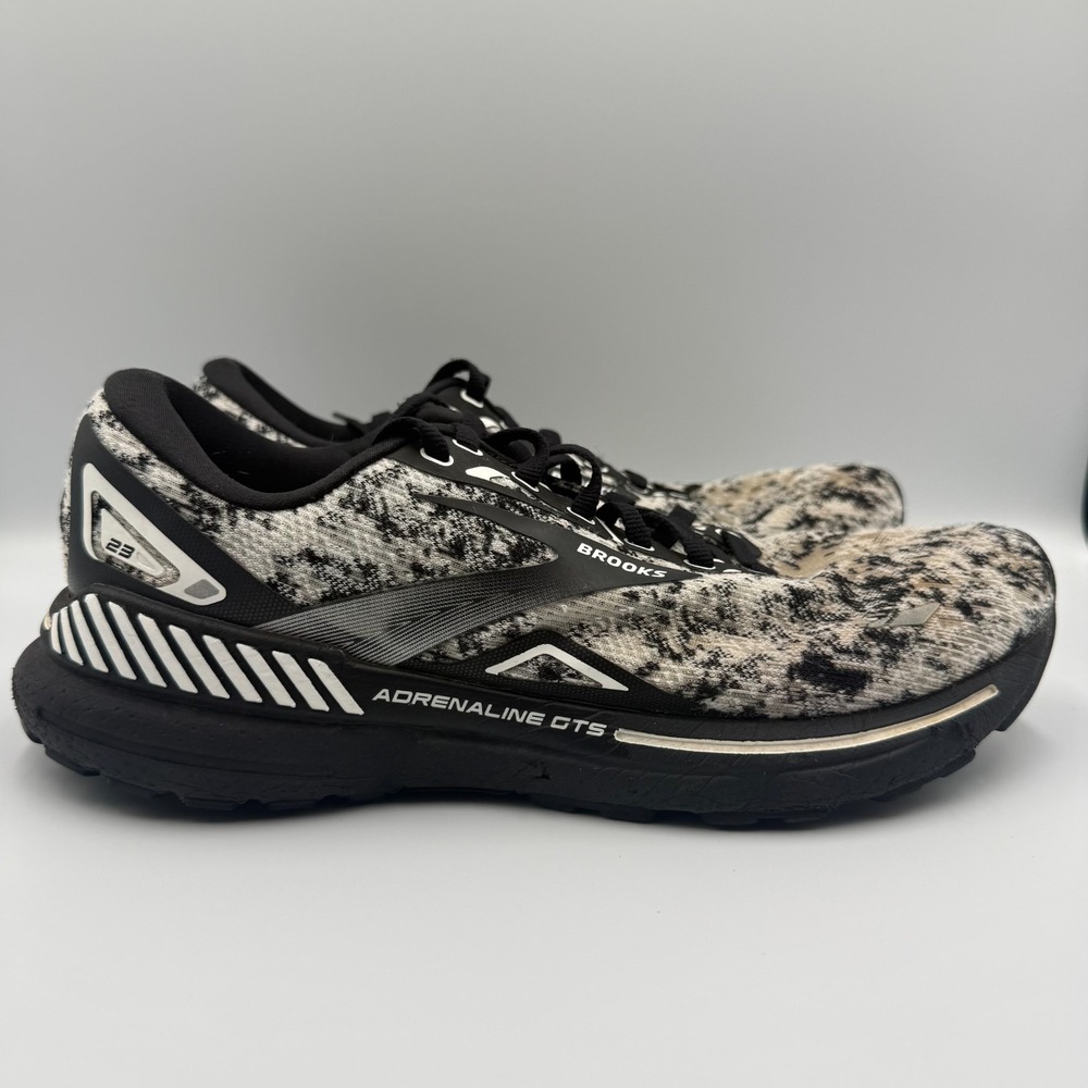 Brooks Adrenaline GTS 23 Womens Size 10.5  White Black Athletic Running Sneakers